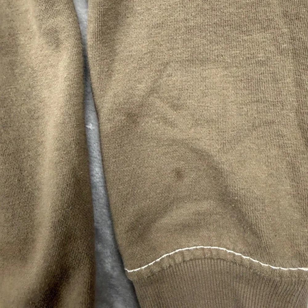 True Religion Mens World Tour Buddha Zip Hoodie Brown Contrast Stitch Y2K 3XL